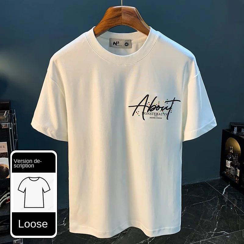 T-shirt à manches courtes imprimé papillon pour homme