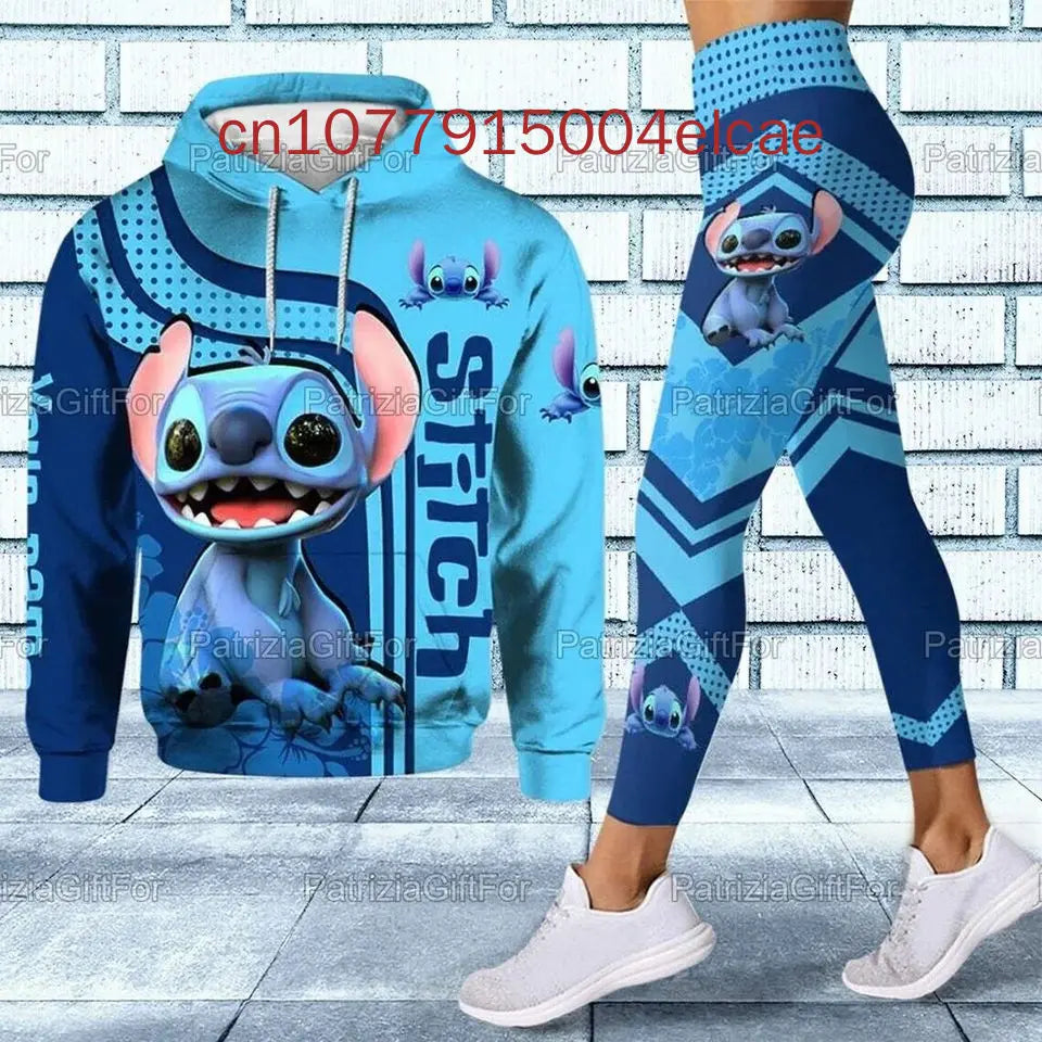 Ensemble sweat à capuche et Leggings Disney Stitch pour femme