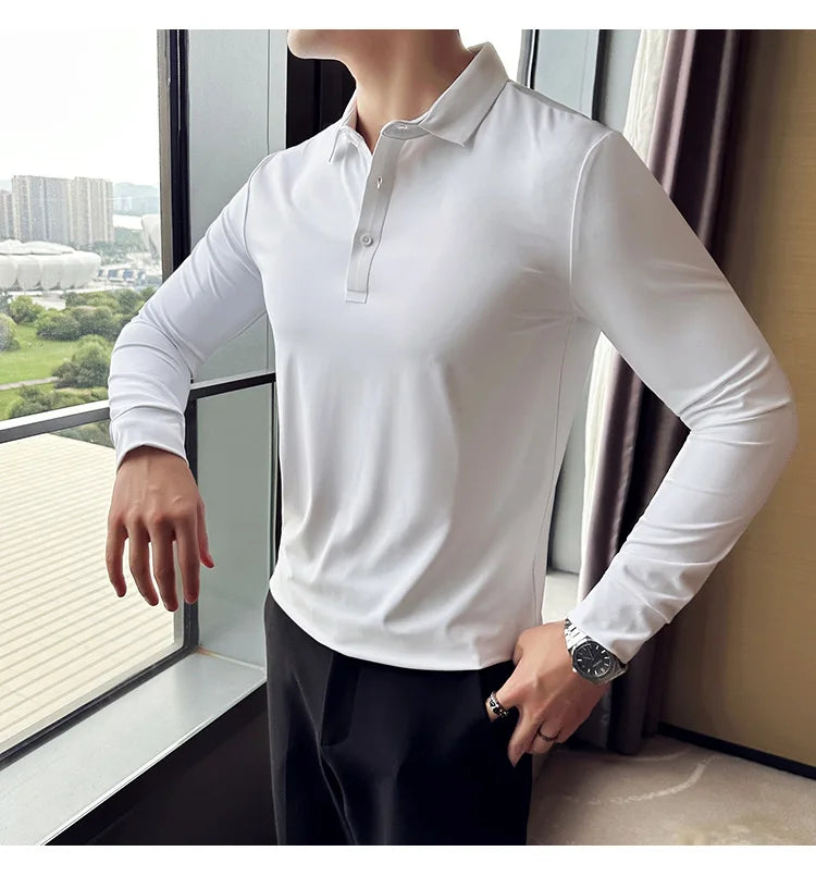 Polo à manches longues pour hommes