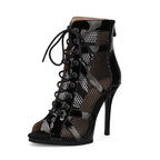 Sandales à talons hauts léopard pour femmes