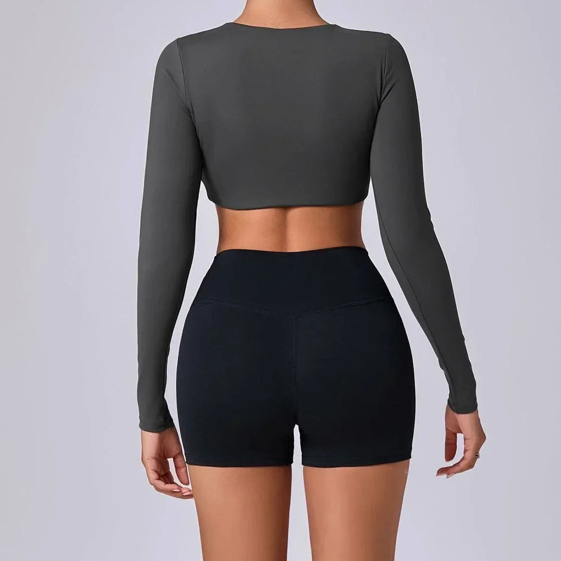 Hauts courts de Yoga pour femmes