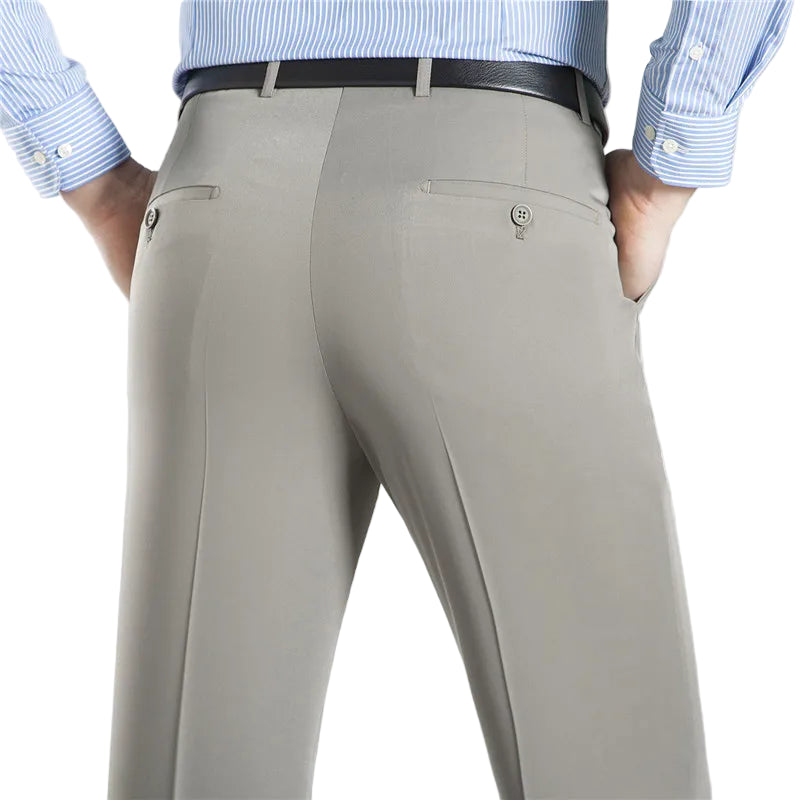 Pantalon d'été droit en coton pour hommes