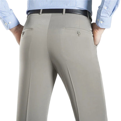 Pantalon d'été droit en coton pour hommes