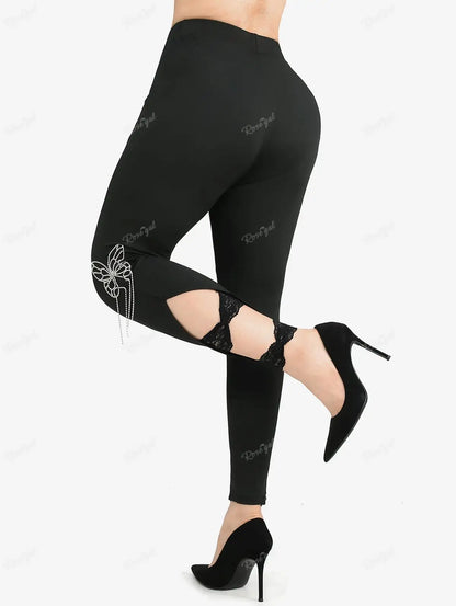 Leggings taille plus avec poches pour femmes