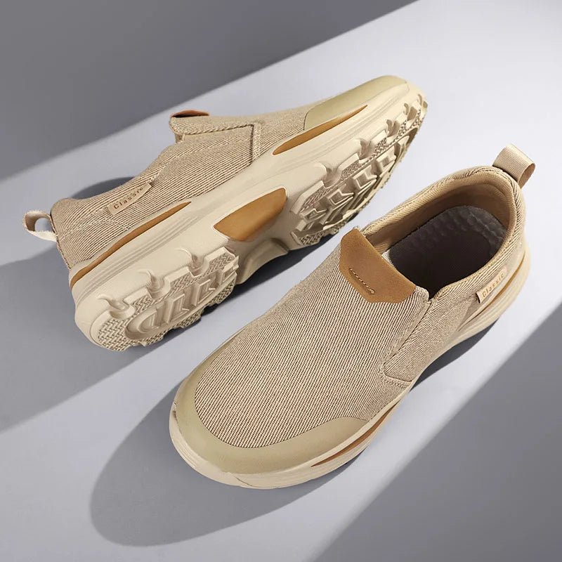Chaussures plates en toile classiques pour hommes