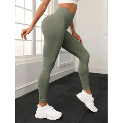 Leggings amincissants de couleur unie pour femmes