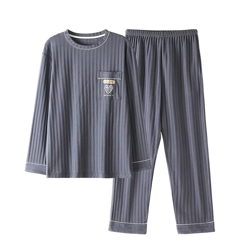 Ensemble pyjamas grande taille en coton pour hommes