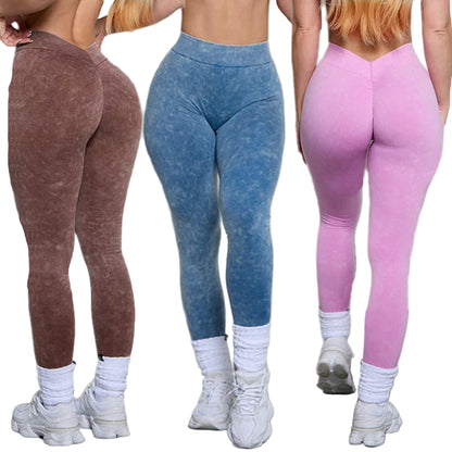 Leggings taille basse en V pour femmes