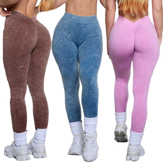 Leggings taille basse en V pour femmes