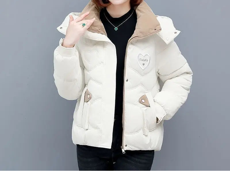 Manteau courtes rembourrées en coton pour femme