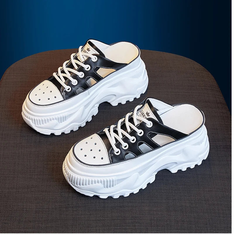 Basket à semelles épaisses, cordon de serrage pour femmes