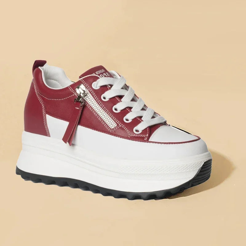 Baskets en cuir véritable pour femme