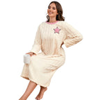 Chemise de nuit en glouton à manches longues pour femmes