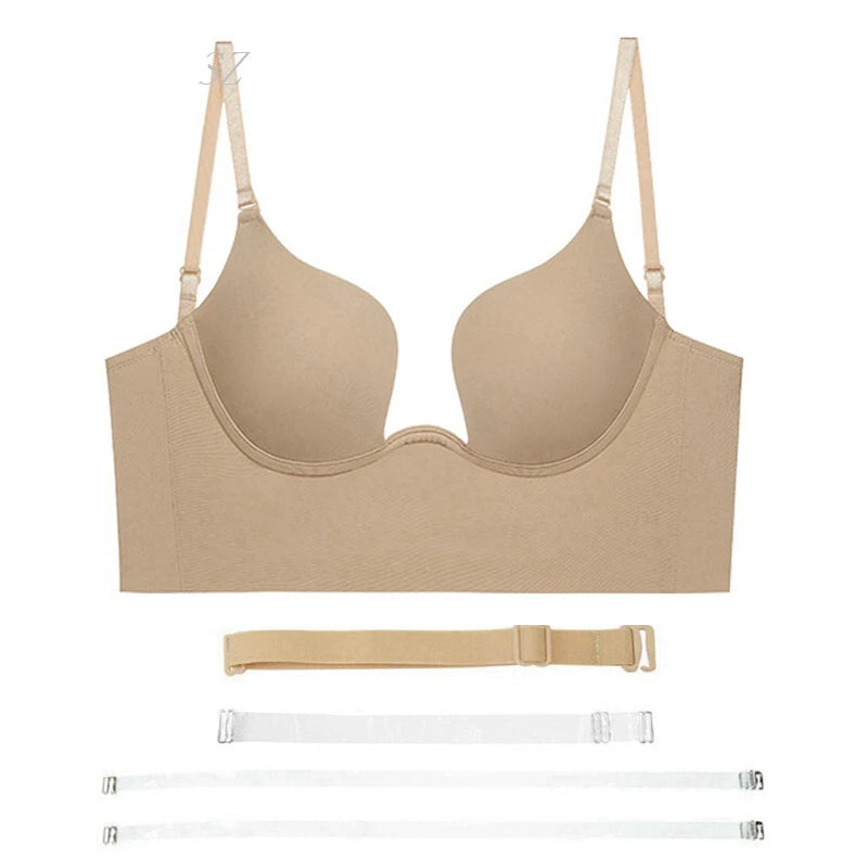 Soutien-Gorge Invisible avec Bretelles transparentes pour Femme