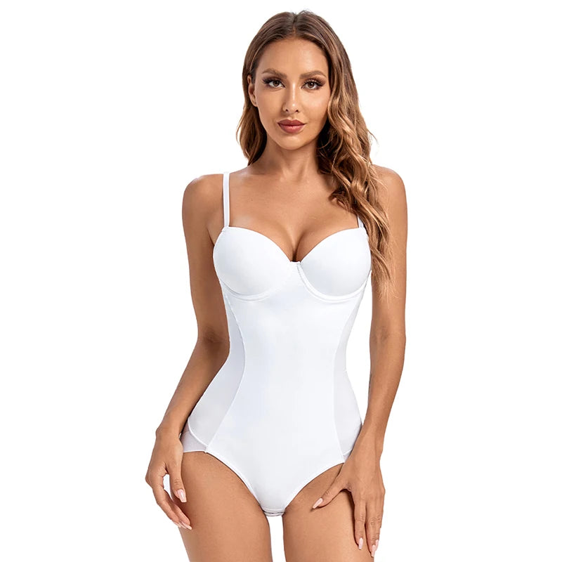 Maillot de bain une pièce sexy côtelé push-up pour femme, soutien-gorge à armatures