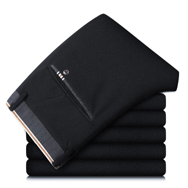 Pantalon droit élastique pour hommes