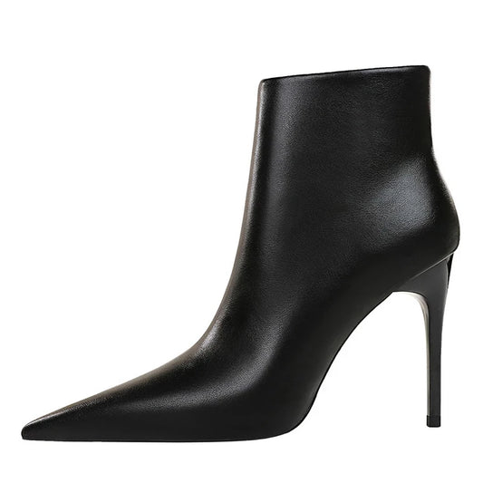 Bottines bout pointu talons aiguilles hauts pour femmes