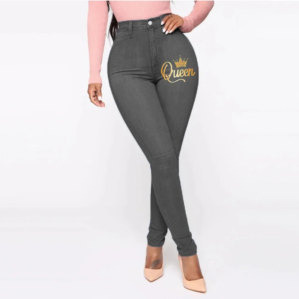 Jean sexy imprimé papillon style européen pour femme