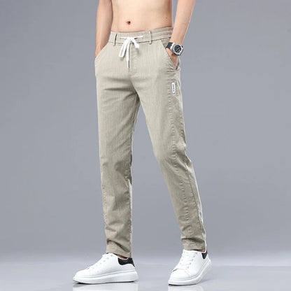 Pantalon d'été classique en coton pour hommes