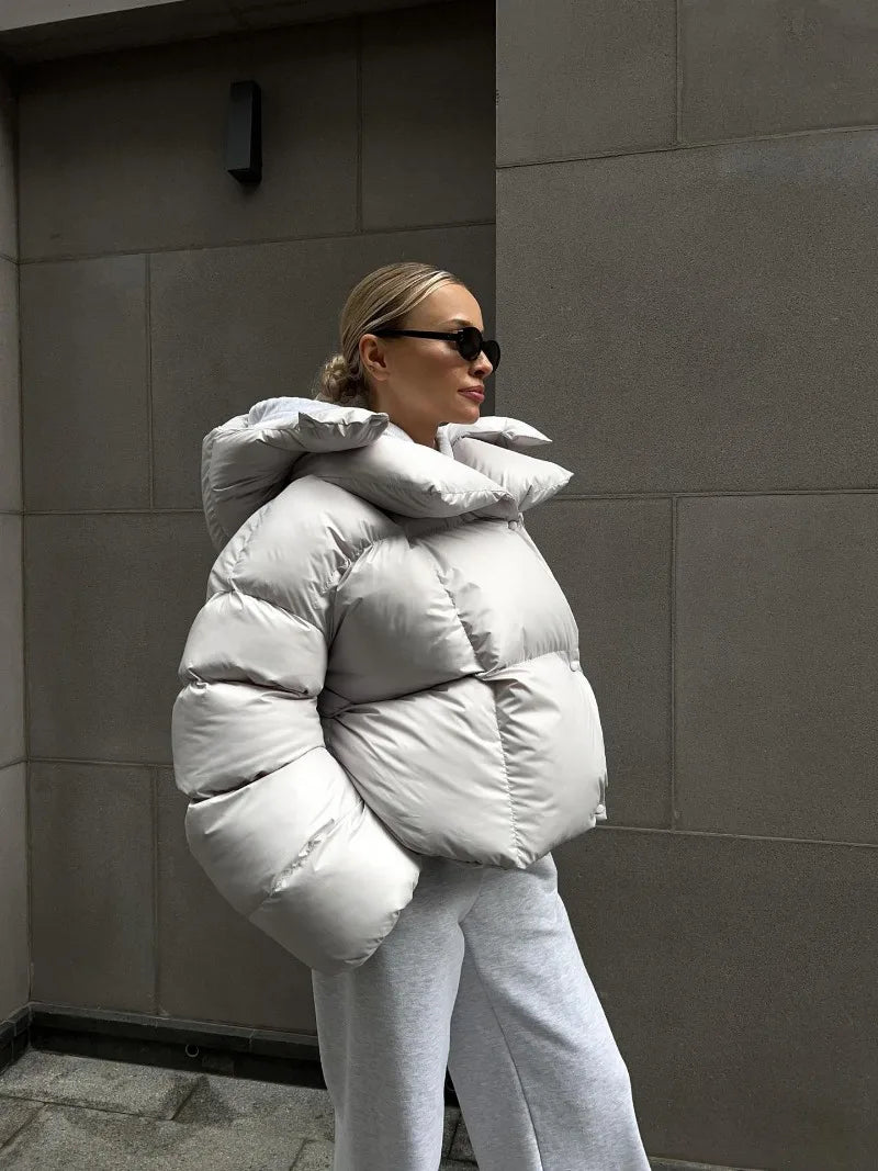 Parkas optiques pour femmes, haut à manches longues