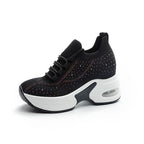 Baskets Air Mesh respirantes à l'offre elles compensées 8cm pour femmes