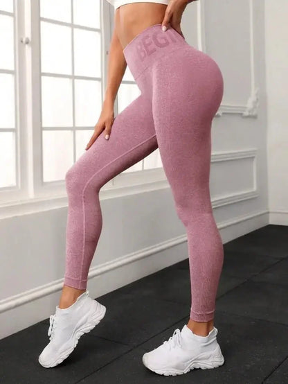 Leggings amincissants de couleur unie pour femmes