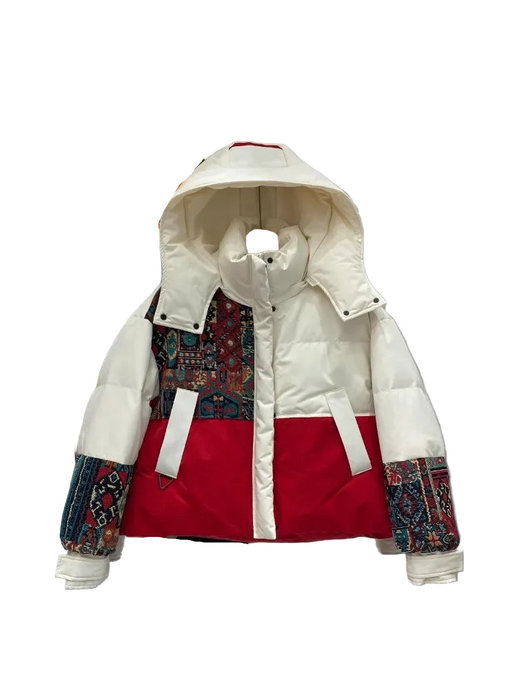 Doudoune en duvet imprimé pour femme