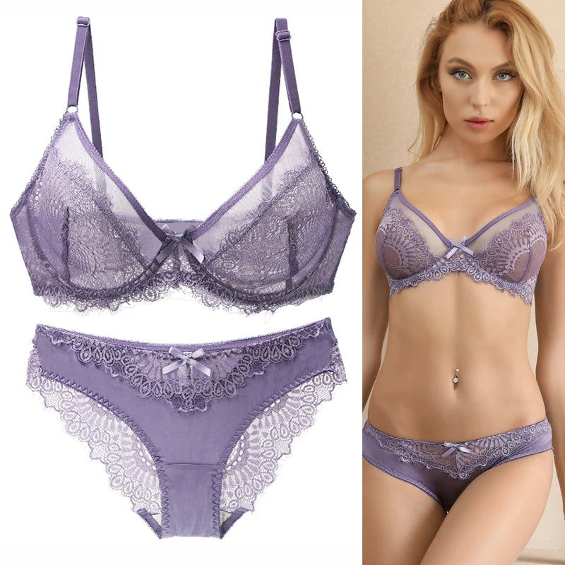 Ensemble de soutien-gorge en dentelle pour femmes