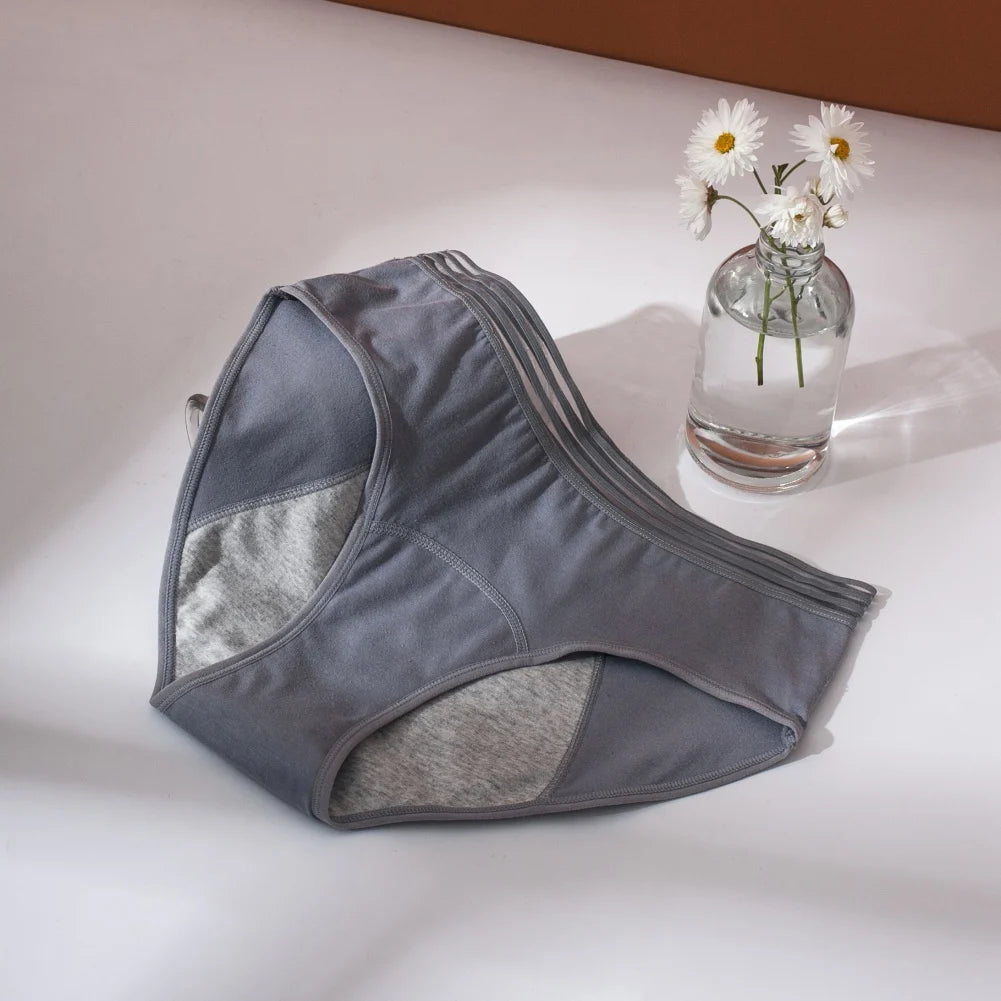 Culotte taille haute pour femme, sous-vêtement menstruel confortable, entrejambe en coton pur