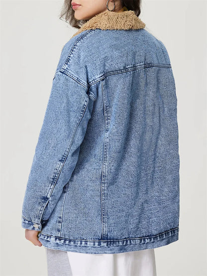 Vestes en jean vintage à simple boutonnage pour femmes