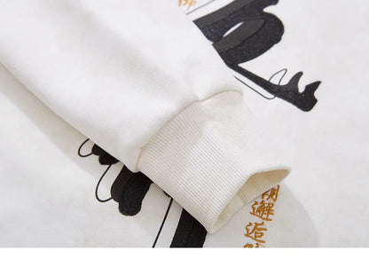 Sweat-shirt brodé de style chinois pour hommes