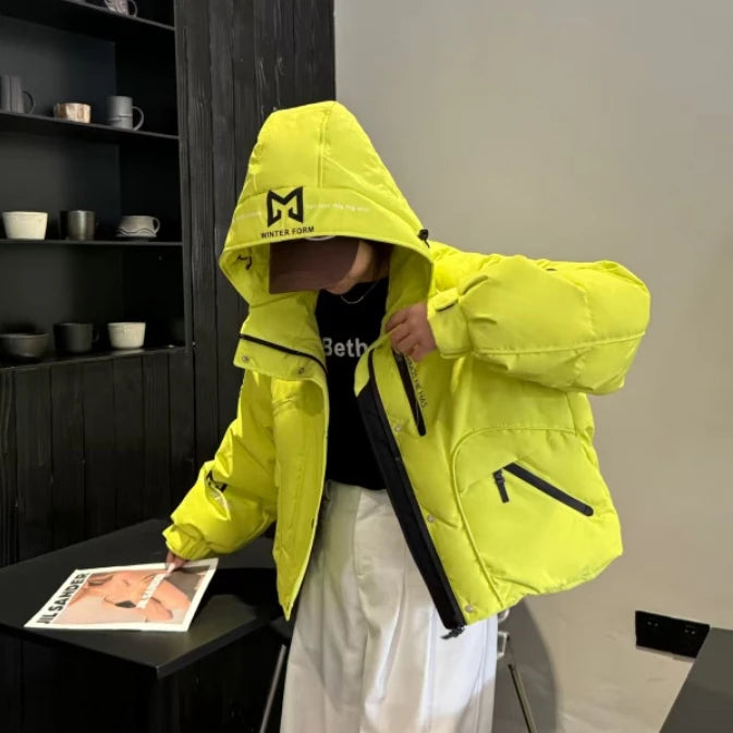 Doudoune blanche décontractée en duvet de canard pour femme