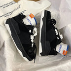 Baskets à lacets à plateforme noire pour hommes