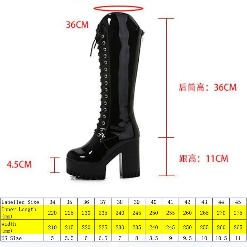 Bottes Hautes Synthétiques en Microcarence pour Femme,