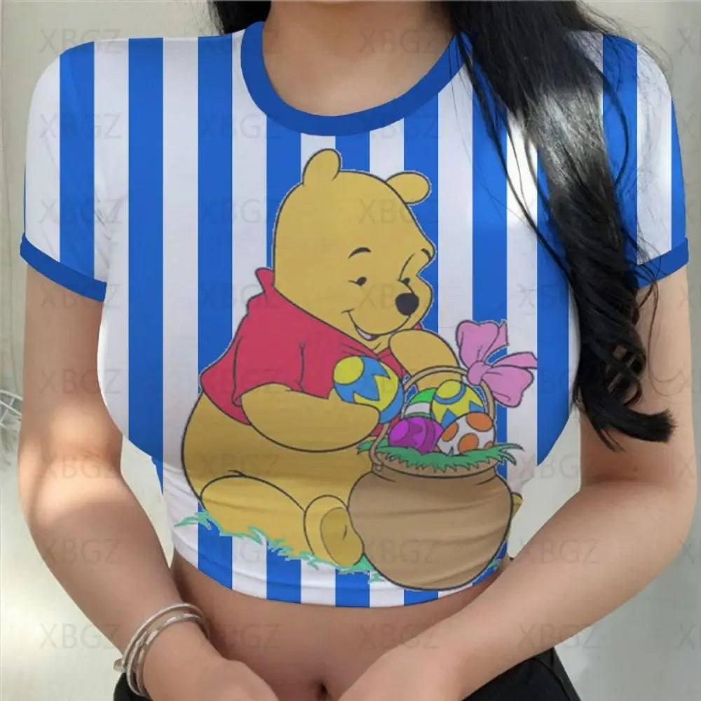 T-shirt Disney Winnie Ourson pour femmes haut court