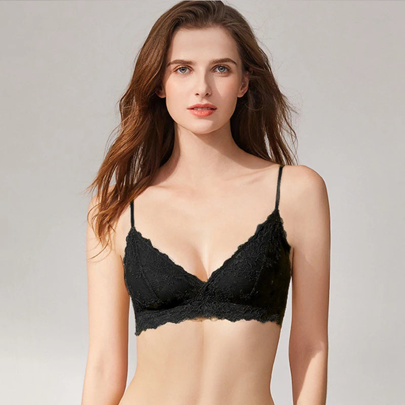 Ensembles Soutien-gorge et culotte en dentelle transparente pour femme