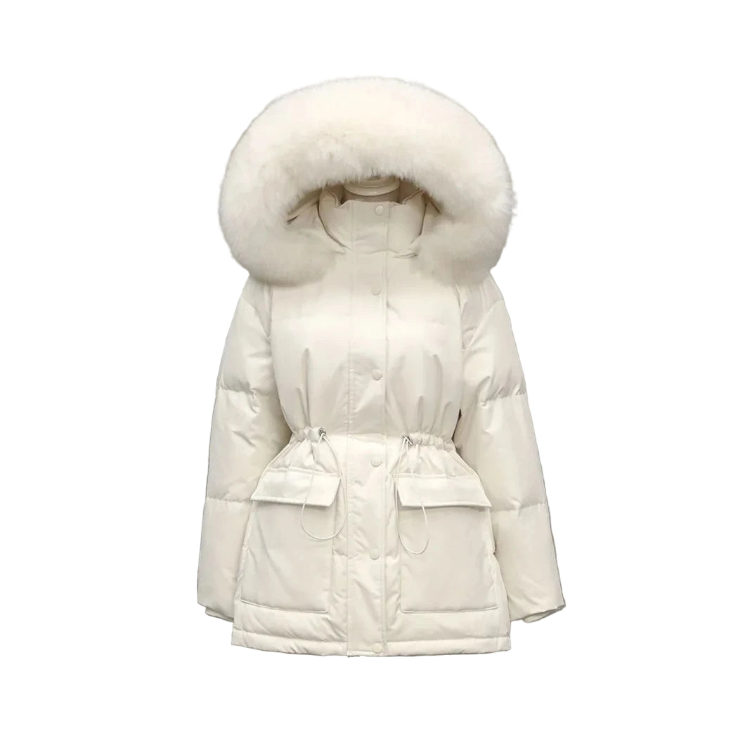 Manteau d'hiver matelassée en duvet pour femme,