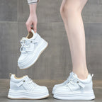 Basket en cuir véritable pour femmes