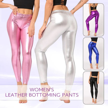 Leggings brillant taille haute pour femme