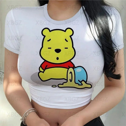 T-shirt Disney Winnie l'ourson pour femmes haut court