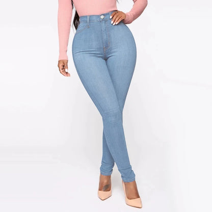 Jean slim taille haute pour femme