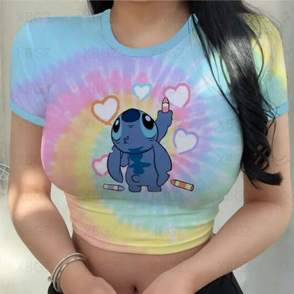 T-shirt Disney Winnie pour femmes haut court