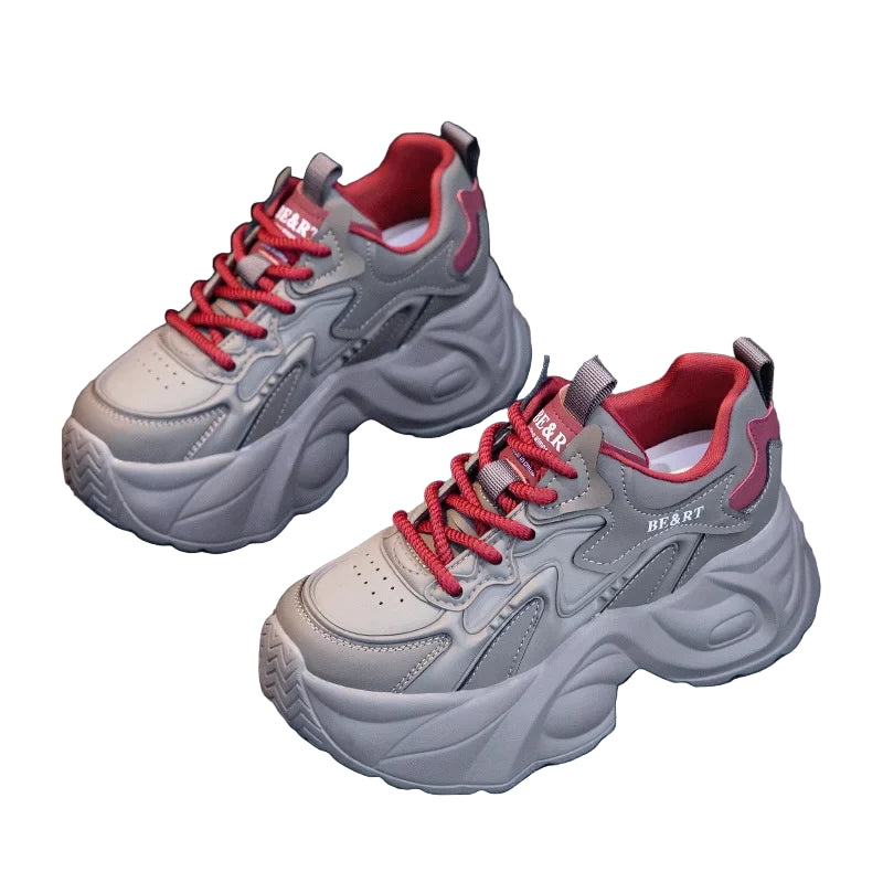 Basket en cuir véritable pour femme