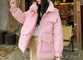 Manteau coréenne à capuche en coton rembourré pour femme
