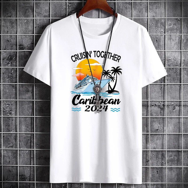 T-shirt à col rond en pur coton pour hommes