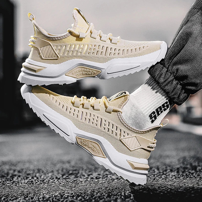 Baskets tendance en maille pour hommes