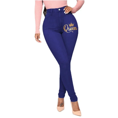 Jean sexy imprimé papillon style européen pour femme