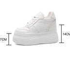 Basket en cuir véritable pour femme