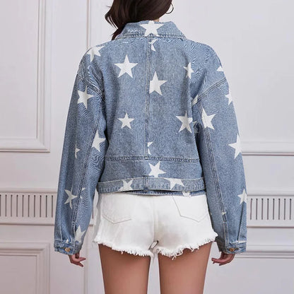 Veste en jean style rétro BF pour femmes