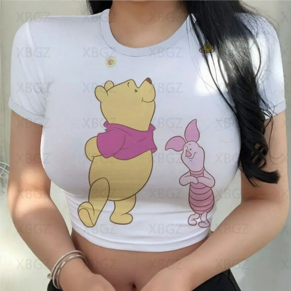 T-shirt Disney Winnie l'ourson pour femmes haut court